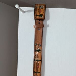 Handcrafted Brown Leather Wall Hanging